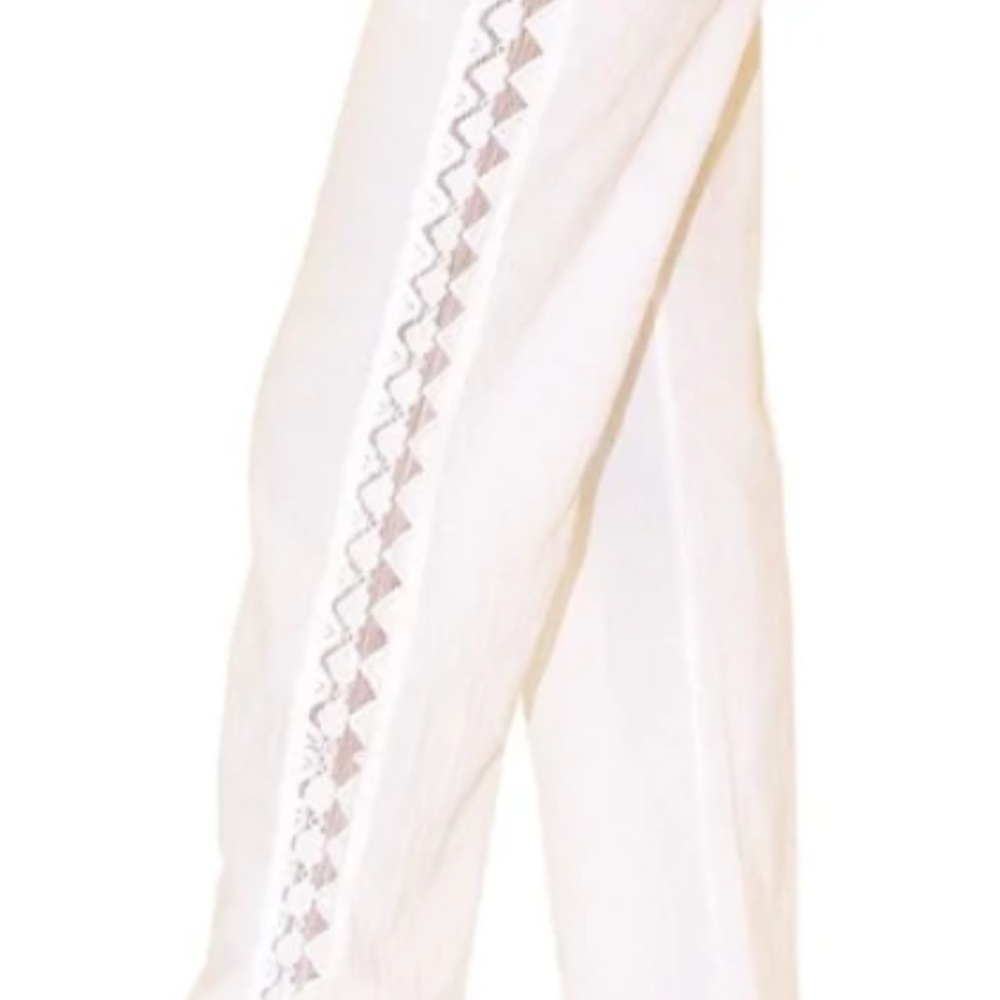 Seaspice White Cotton Gauze Pants Size M